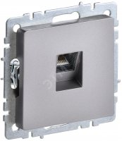 BRITE Розетка компьютерная RJ45 кат.5E РК10-БрС сталь IEK BR-K10-1-K46