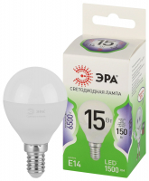 Лампа светодиодная LED 15 Вт 1500Лм 6500К шар холодный E14 220-240В LED P45-15W-865-E14 Green Line ЭРА Б0067054