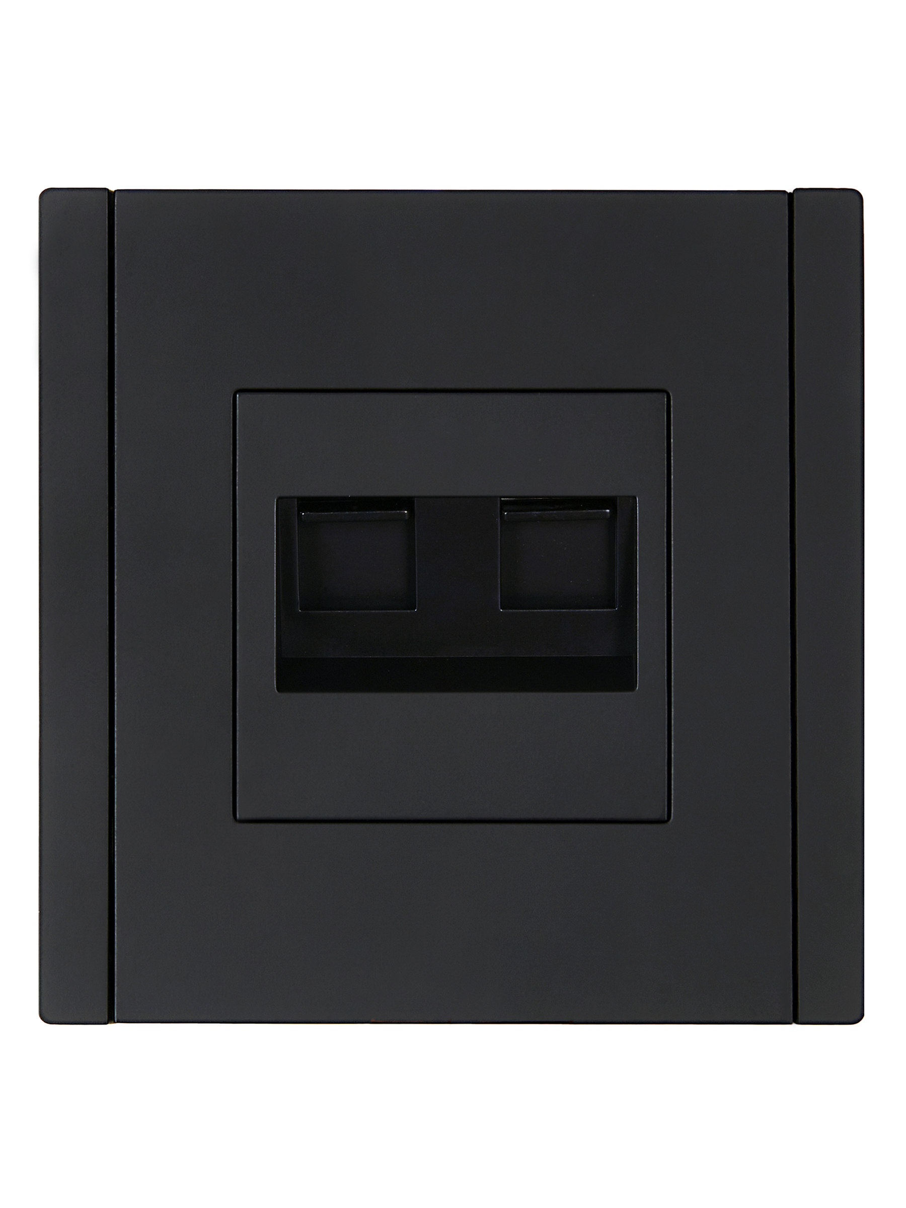 FORTE&PIANO Розетка компьютерная двойная RJ45 кат.5E FP133 черный IEK FP-K20-1-K02