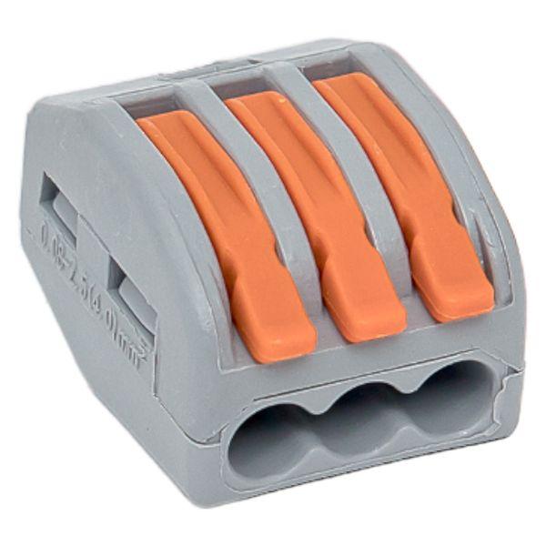 Клемма СМК 222-413 с рычагом 3 отверстия блистер (20шт.) EKF plc-smk-413b-20