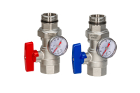 Кран шаровой DN25 с термометром Ридан 088U0822R