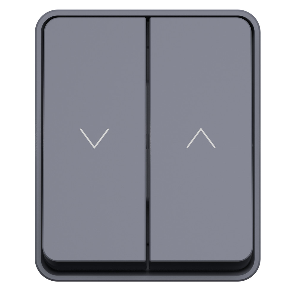 ATLASDESIGN PROFI IP54 2-клавишный ВЫКЛЮЧАТЕЛЬ ДЛЯ ЖАЛЮЗИ, 2хсх.4, АНТРАЦИТ Systeme Electric ATN544019
