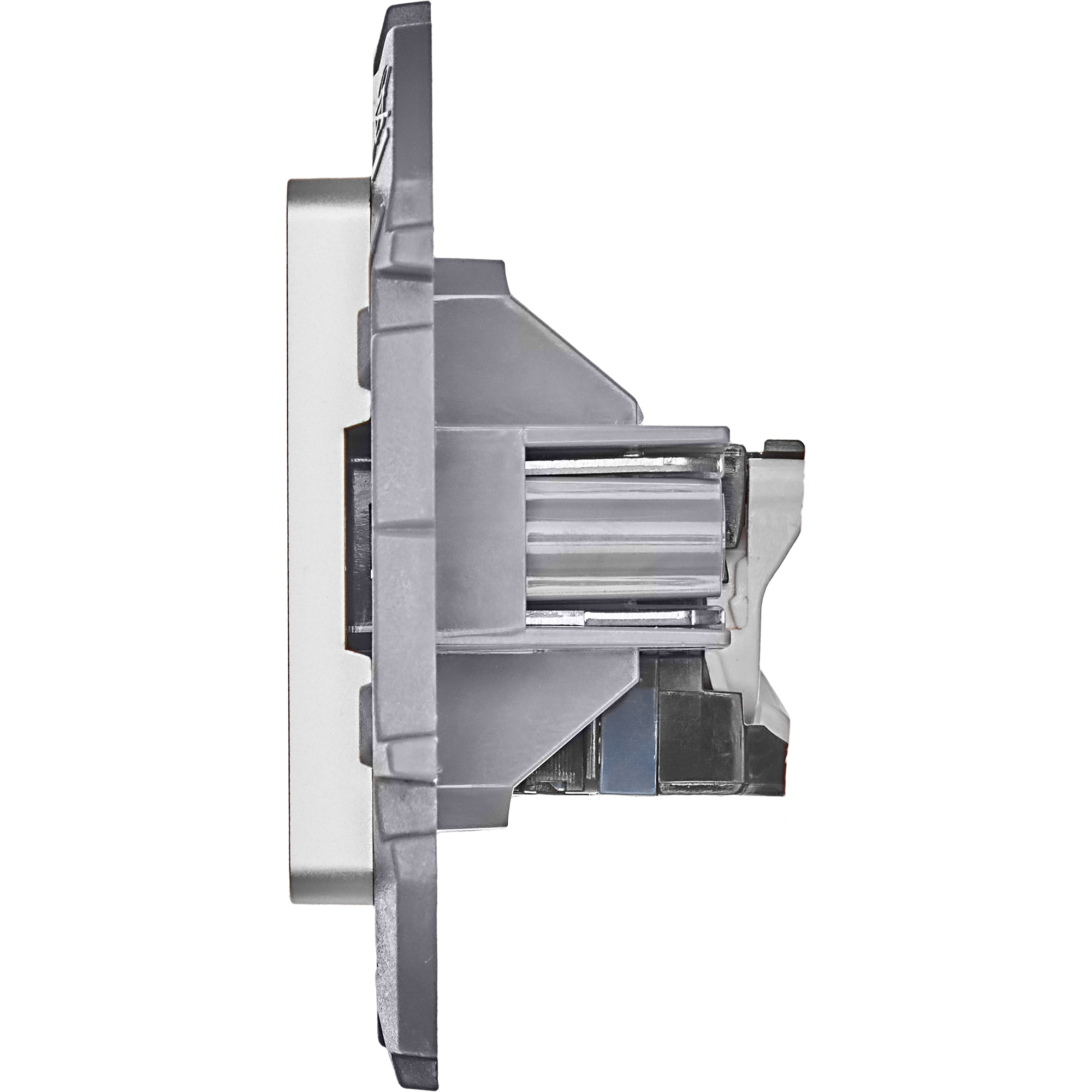 Розетка компьютерная RJ45 категория 6 UTP алюминий INSPIRIA IEK 673832