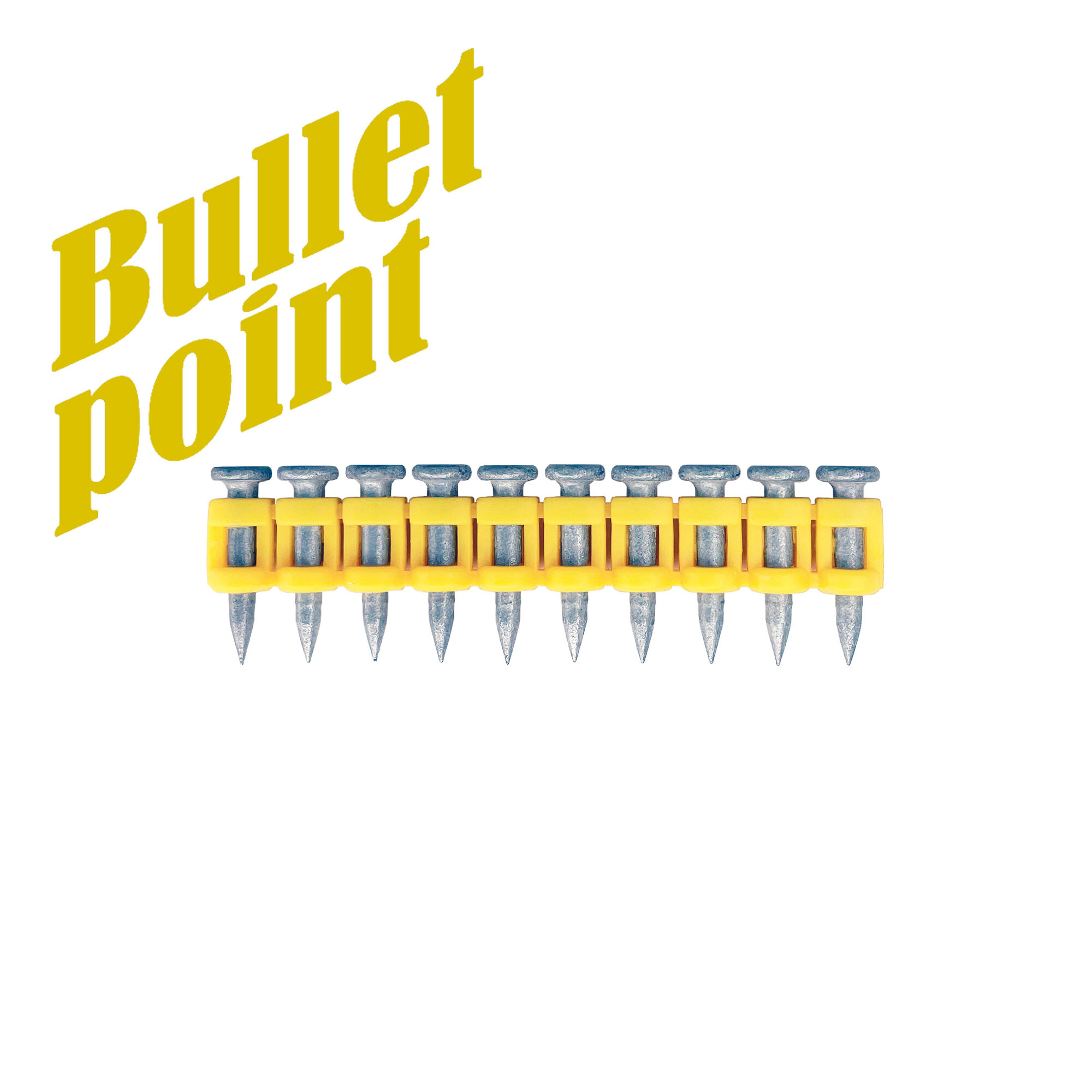 Гвозди усиленные для монтажного пистолета по бетону и металлу  MG bullet point 3,05х19 мм (1000шт) Toua 30519stepMGBP