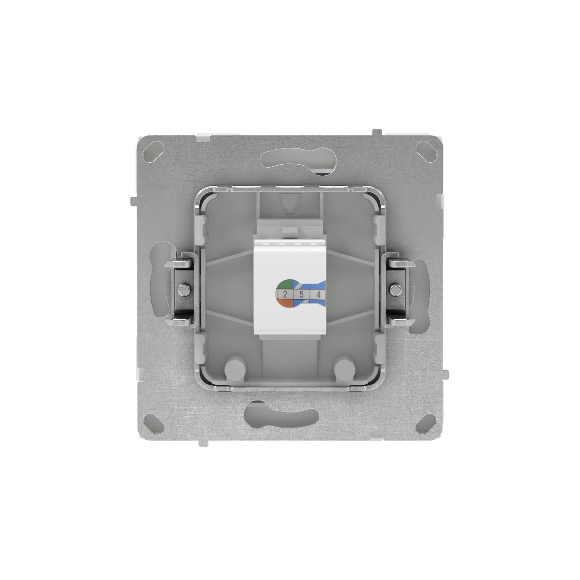 Компьютерная розетка RJ-45 без шторки, кат.6А одинарная,KANT, белый песок DKC 7010673