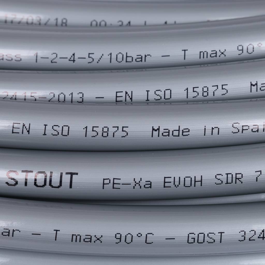 Труба 16х2.2 сшитый полиэтилен PE-Xa, слой EVOH, бухта 100 м STOUT SPX-0001-001622 RG008P0TOSJRLV