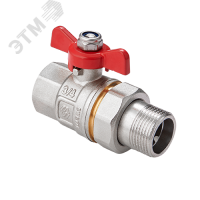 Кран шаровой со сгоном 1/2' ВН ручка бабочка MVI BV.520.04