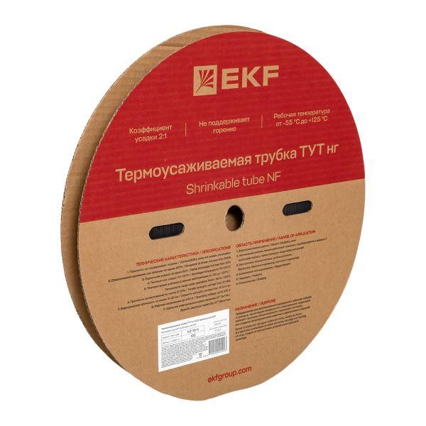 Трубка термоусаживаемая ТУТ нг 16/8 черная рулон PROxima EKF tut-16-b