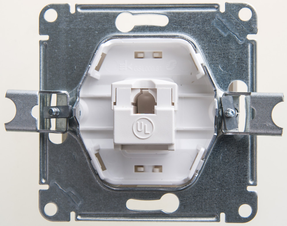 GLOSSA Розетка компьютерная RJ45 категория 5E перламутр в рамку Systeme Electric GSL000681K