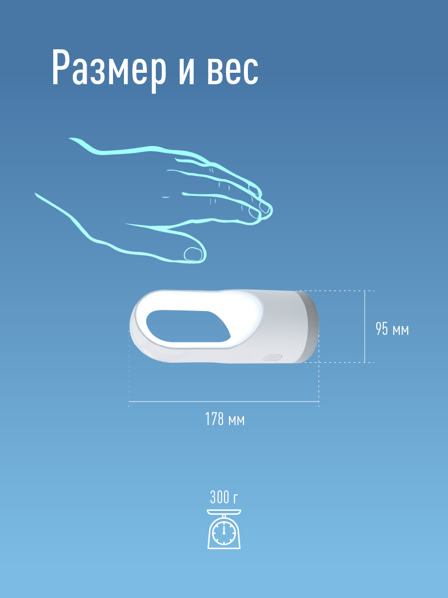 Фонарь аккумуляторный 5W LED +19W LED, 3.7V 1800mah, usb шнур Космос KOSAccu9105W_pearl