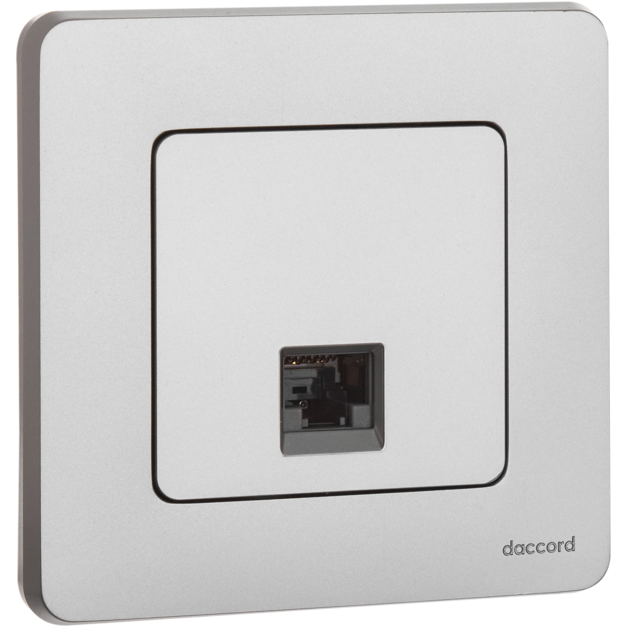 Розетка компьютерная RJ45 категория 6 UTP алюминий INSPIRIA IEK 673832