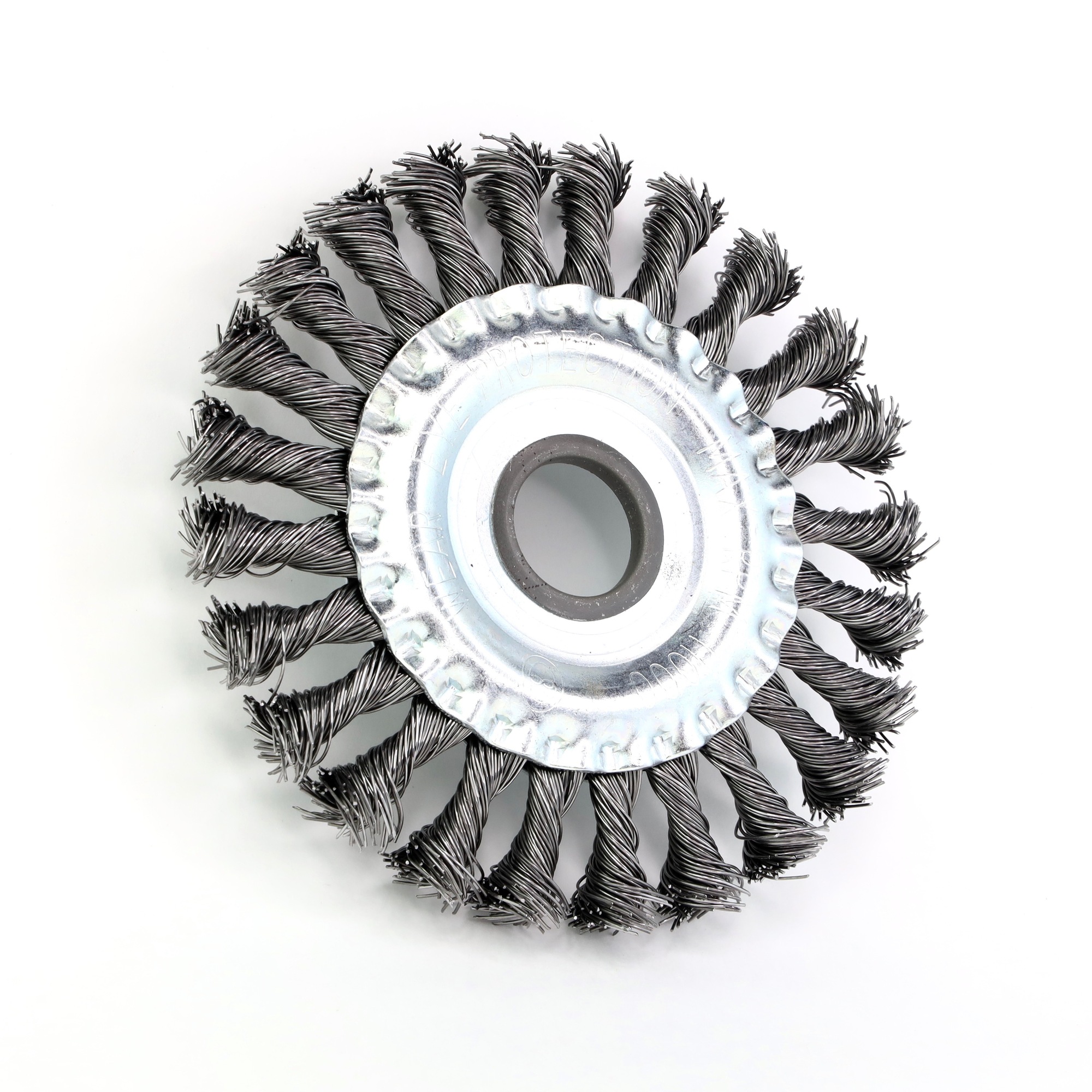 Щетка дисковая Д125х22,2 для УШМ (болгарка) ворс сталь 0,50 жгутовая корщетка по металлу для обработки стали, камня, дерева (13-012) EuroBrush EB-DST4L