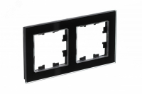 Рамка двухпостовая ATLASDESIGN NATURE, ОРГАНИЧЕСКОЕ СТЕКЛО ЧЕРНЫЙ Systeme Electric ATN321002