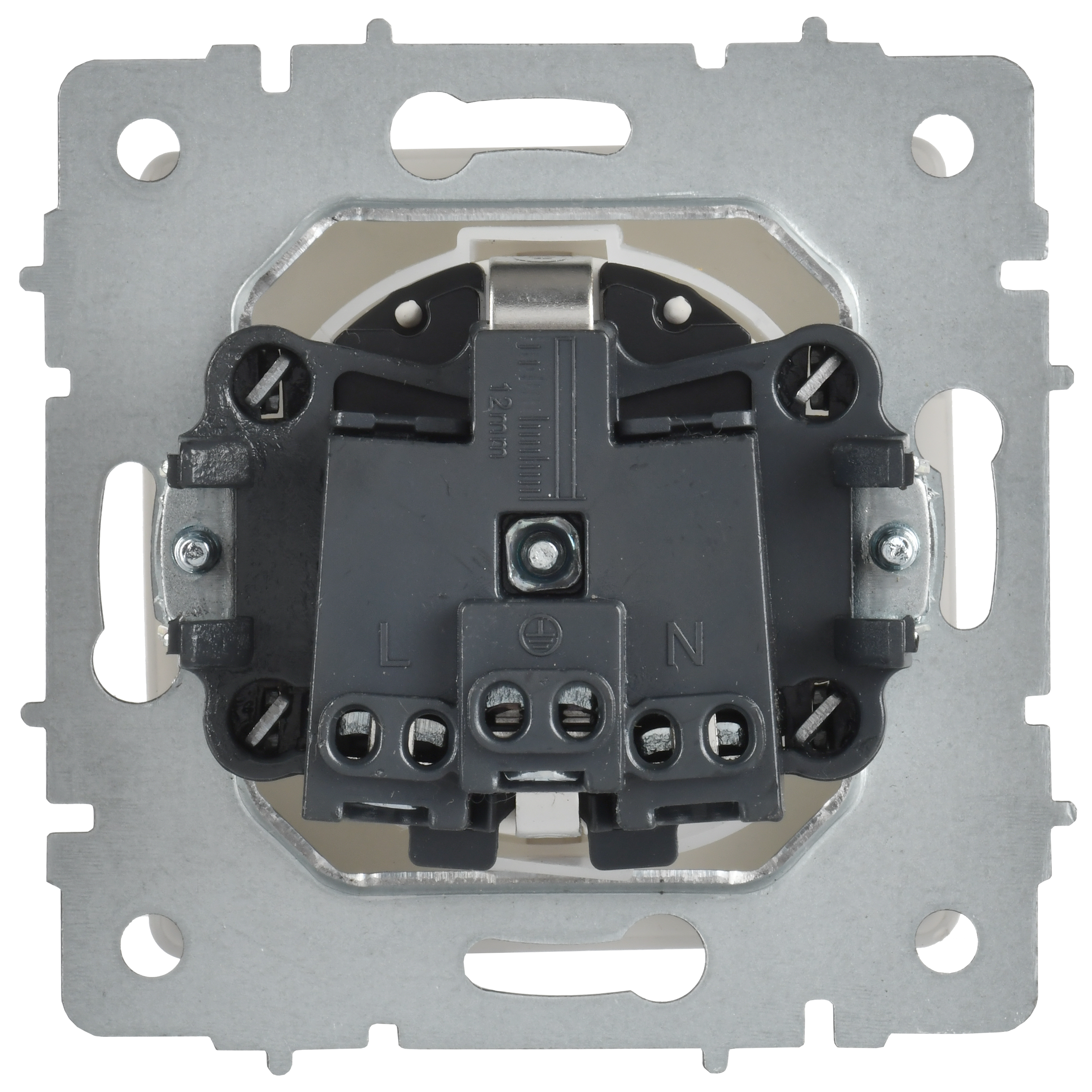 BRITE Розетка 1-местная с заземлением с защитными шторками и крышкой 16А IP44 РСбш10-3-44-БрАБ арктический белый IEK BR-R16-16-44-K91