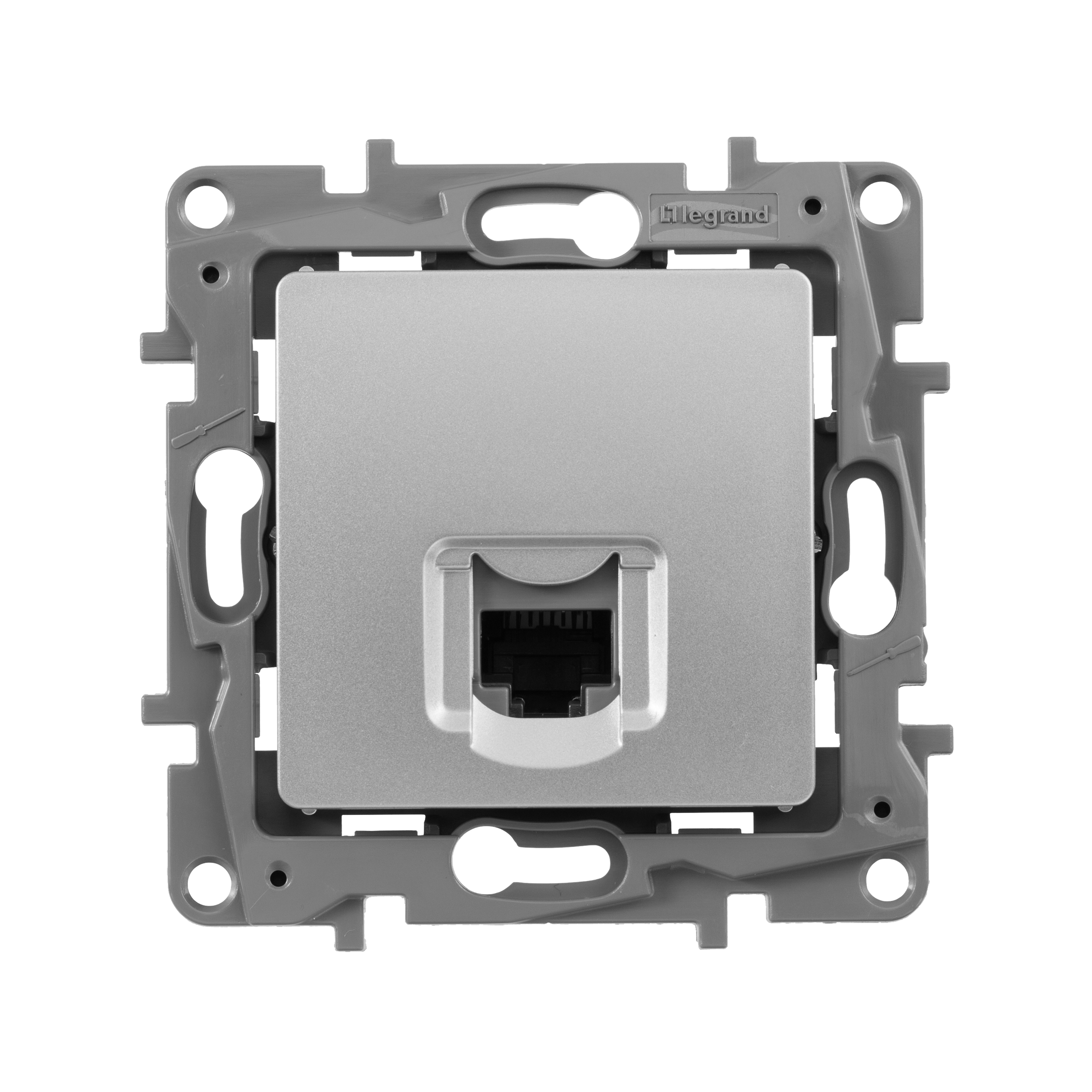 Розетка компьютерная RJ45 категория 5Е UTP алюминий ETIKA IEK 672441