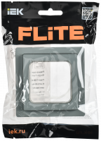 FLITE Рамка 1-местная IP55 Рпро-1-55-ФлС серый IEK FI-M10-32-55-K03