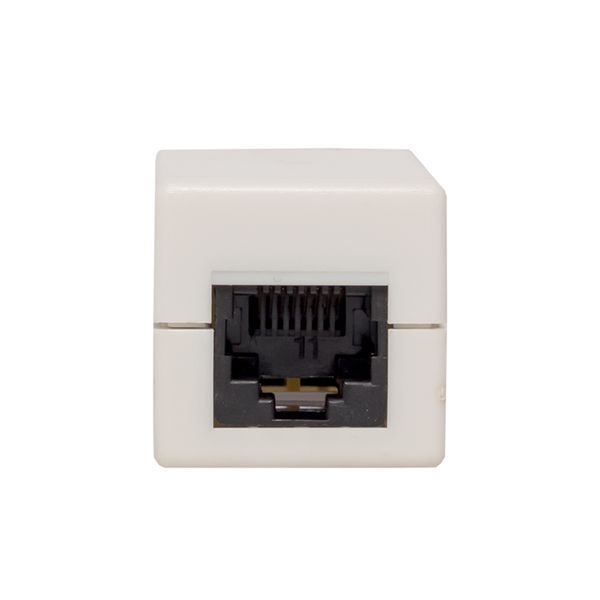 Адаптер проходной TERACOM Cat.5E неэкранированный RJ45-RJ45 белый EKF TRC-INLC-2RJ45-5EUTP-WH