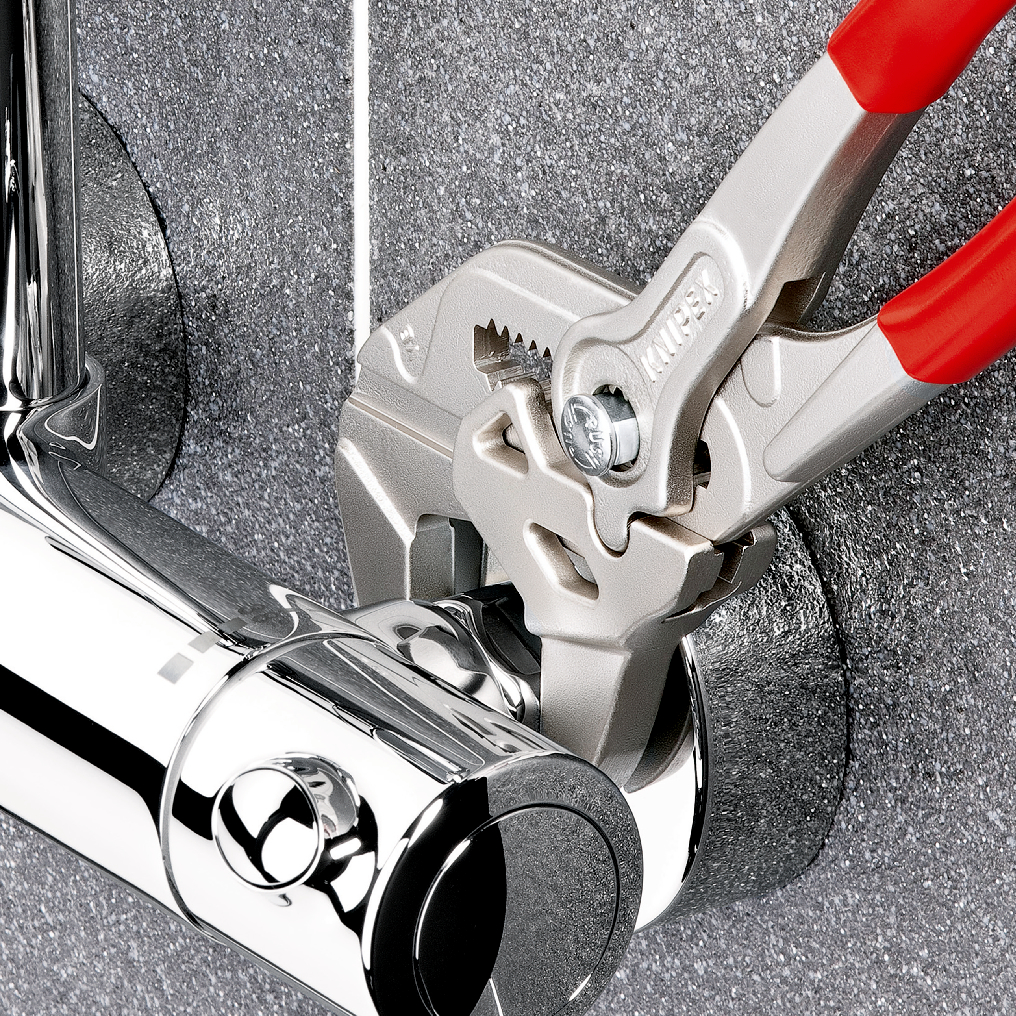 Клещи переставные - гаечный ключ 27 мм (1) L-150 мм Cr-V хромированные обливные рукоятки KNIPEX KN-8603150