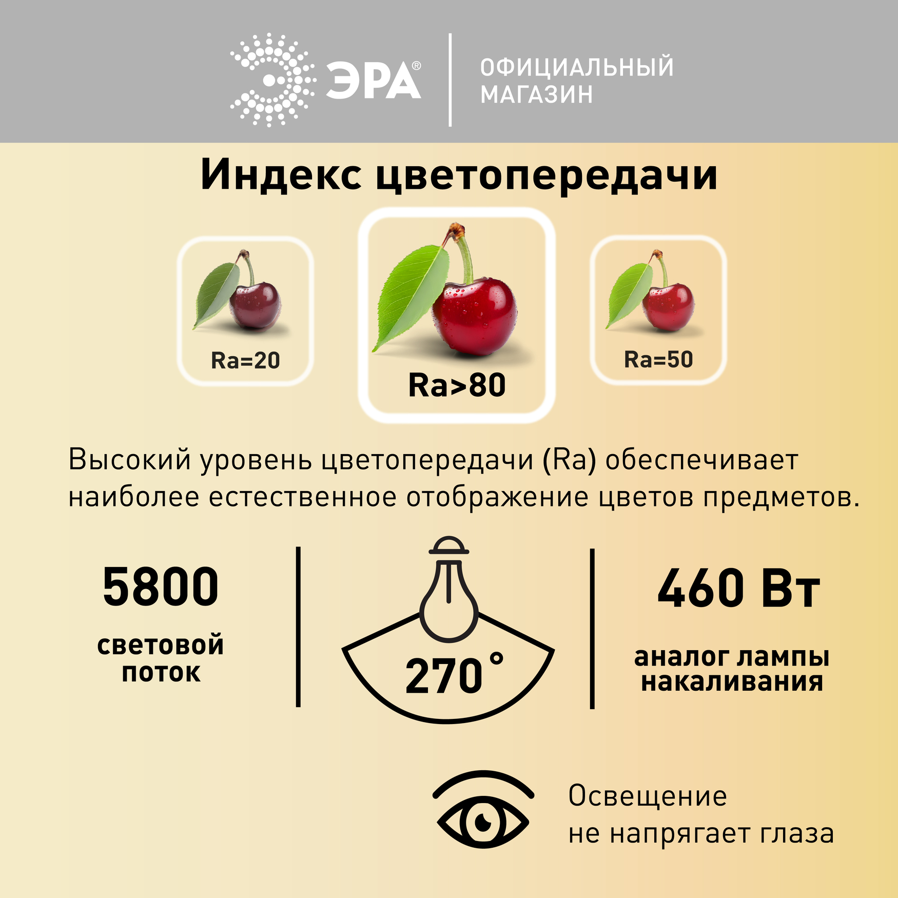 Лампа светодиодная LED 60 Вт 5800Лм 4000К T120 нейтральный E27/E40 (переходник) 150-275В LED POWER T120-60W-4000-E27/E40 Red Line ЭРА Б0063841