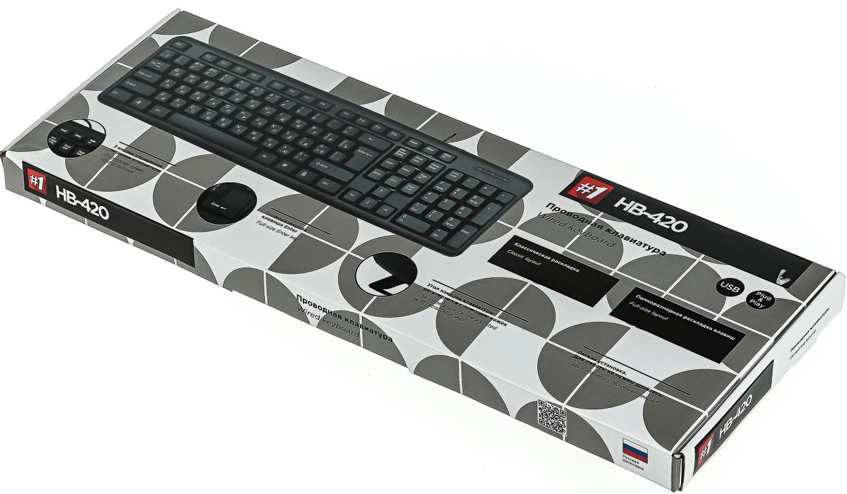 Клавиатура HB-420, полноразмерная, черный Defender 45420