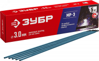 Электроды МР-3 рутиловый, d 3.0x350 мм, 5 кг в коробке. ЗУБР 40015-3.0