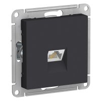ATLASDESIGN РОЗЕТКА компьютерная RJ45, кат. 6A, механизм, КАРБОН Systeme Electric ATN001086