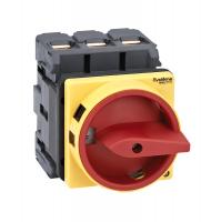 ВЫКЛЮЧАТЕЛЬ-РАЗЪЕДИНИТЕЛЬ 3P 80A С КРАСНОЙ РУКОЯТКОЙ НА ДВЕРЦУ 4 ВИНТАМИ Systeme Electric MSD80310R