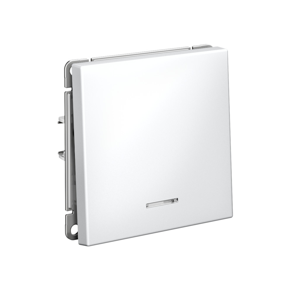 ARTGALLERY 1-клавишный ВЫКЛЮЧАТЕЛЬ с подсветкой, 10АХ, механизм, быстрозажимные клеммы, БЕЛЫЙ Systeme Electric GAL000113S