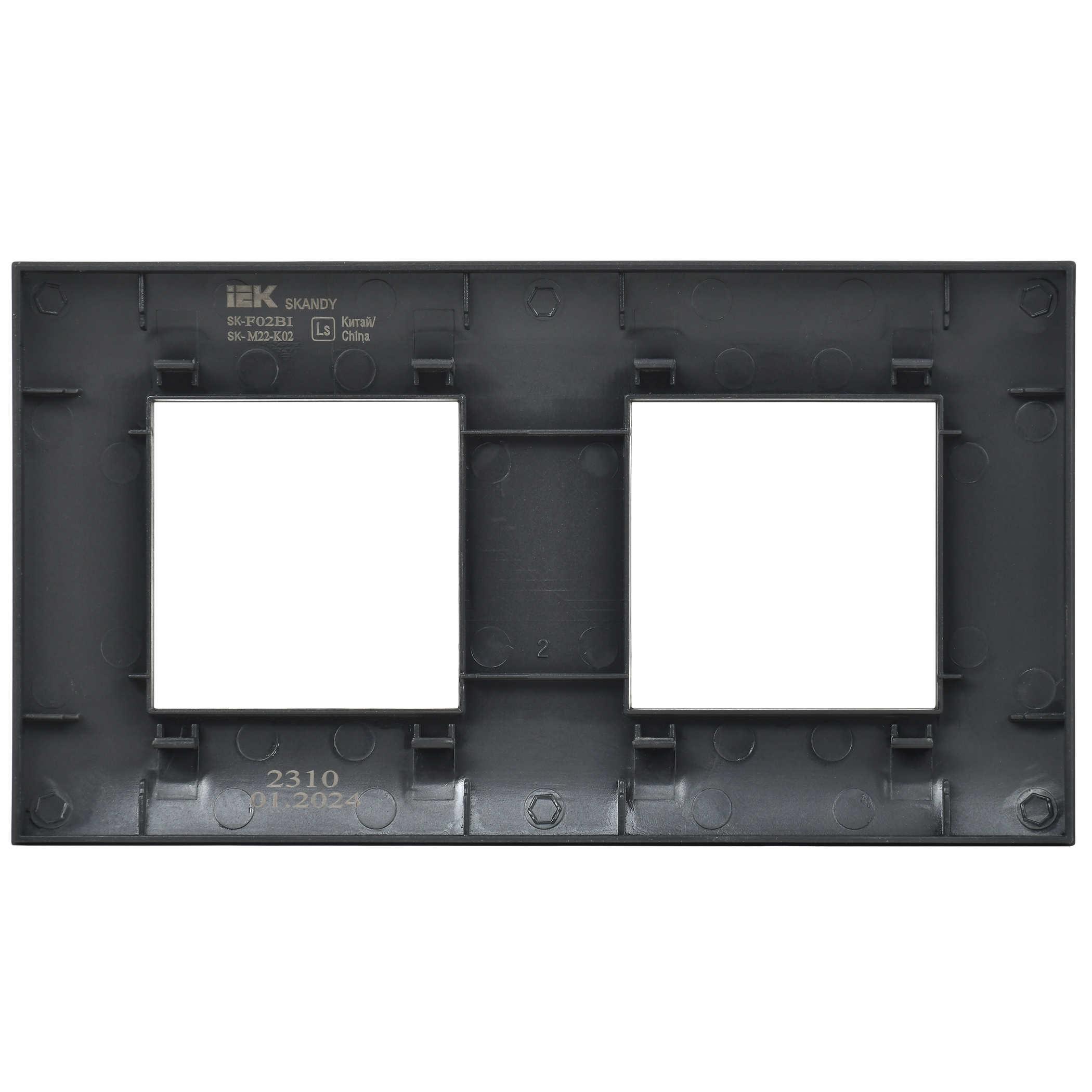 SKANDY Рамка 2-местная SK-F02Bl черный IEK SK-M22-K02