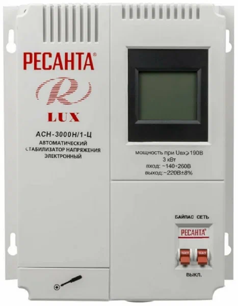 Стабилизатор АСН-3000Н/1-Ц Ресанта 63/6/21