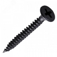 Саморез гипсокартон/металл 3.5х35 черный Крепдил screw-GM-35-sht