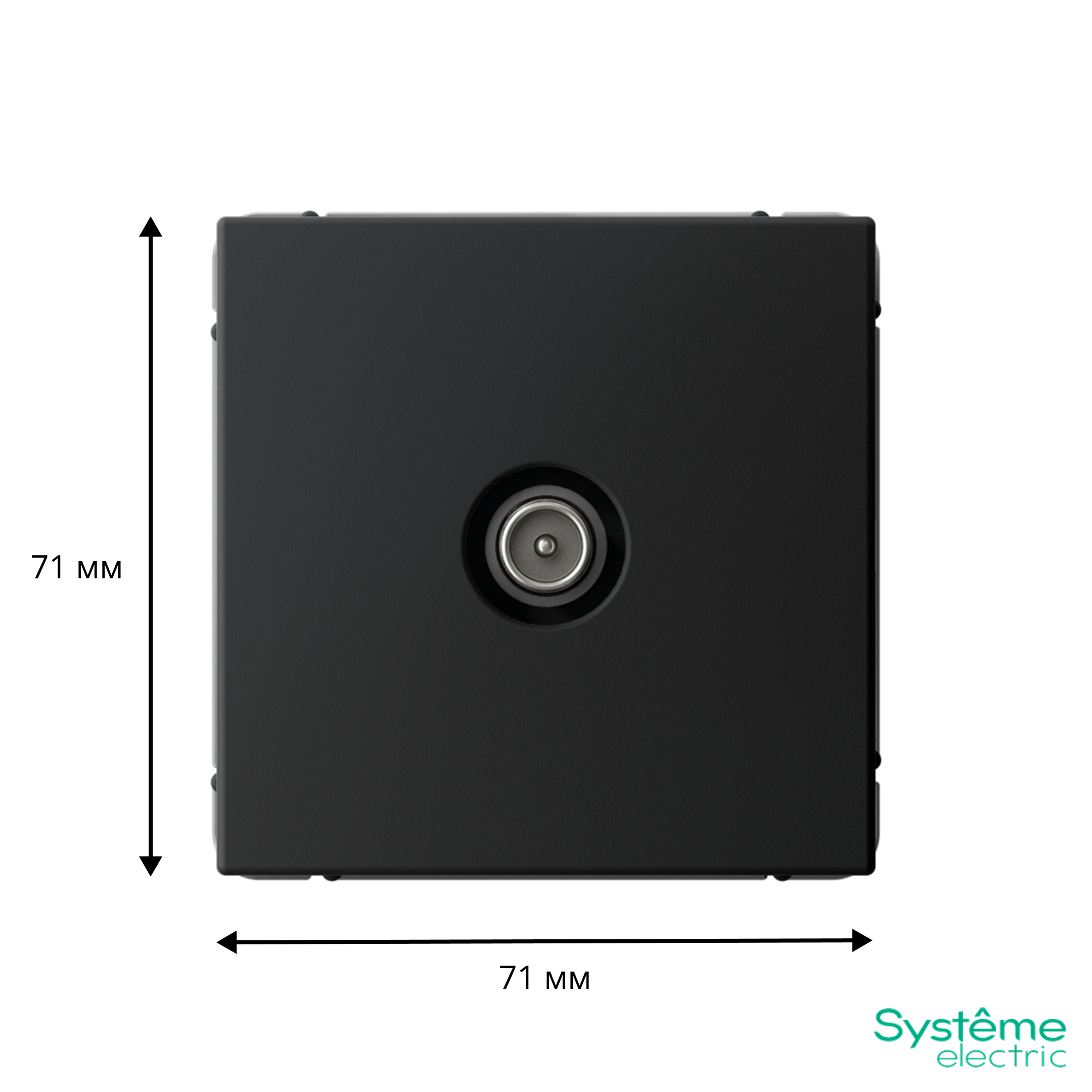 ARTGALLERY TV розетка проходная 4DB, механизм, карбон Systeme Electric GAL001092