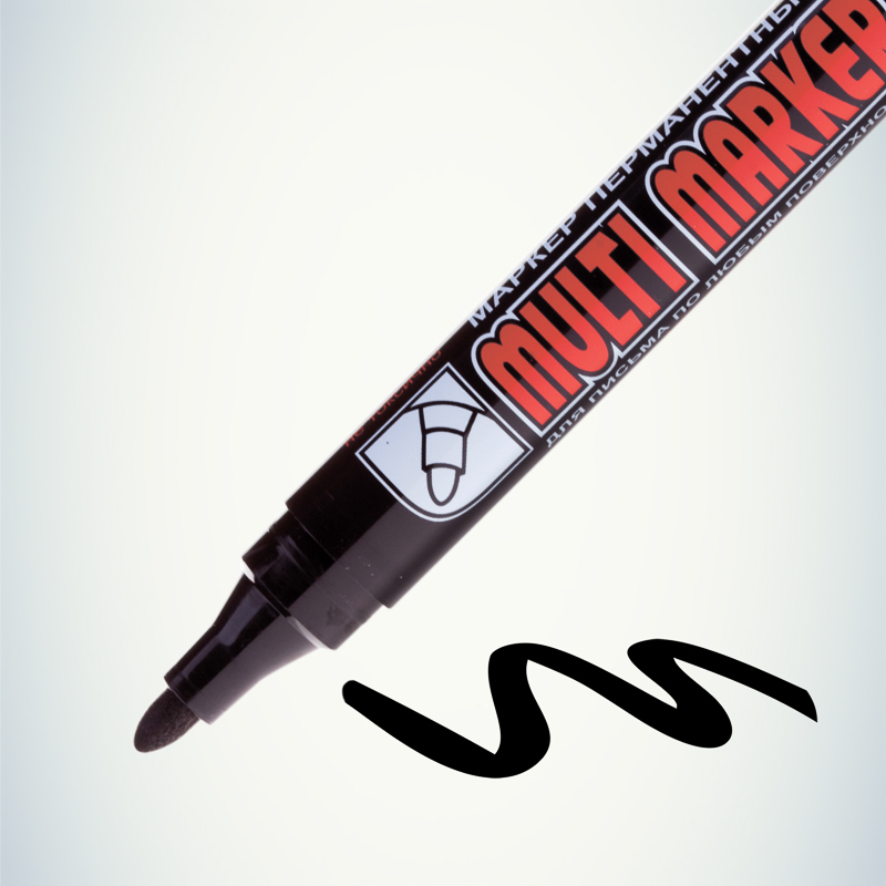 Маркер Crown «Multi Marker» 3 мм, черныйный, REXANT 08-8601