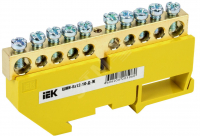 Шина PE земля на DIN-изоляторах ШНИ-8х12-10-Д-Ж IEK YNN10-812-10D-K05