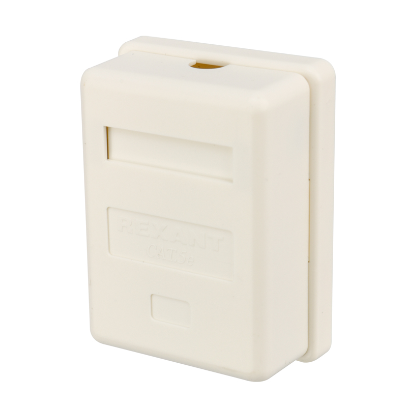 Розетка компьютерная 1 порт RJ-45 (8P8C) cat 5e внешняя, REXANT 03-0121