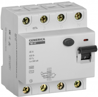 УЗО ВД1-63 4Р 40А 300мА GENERICA IEK MDV15-4-040-300