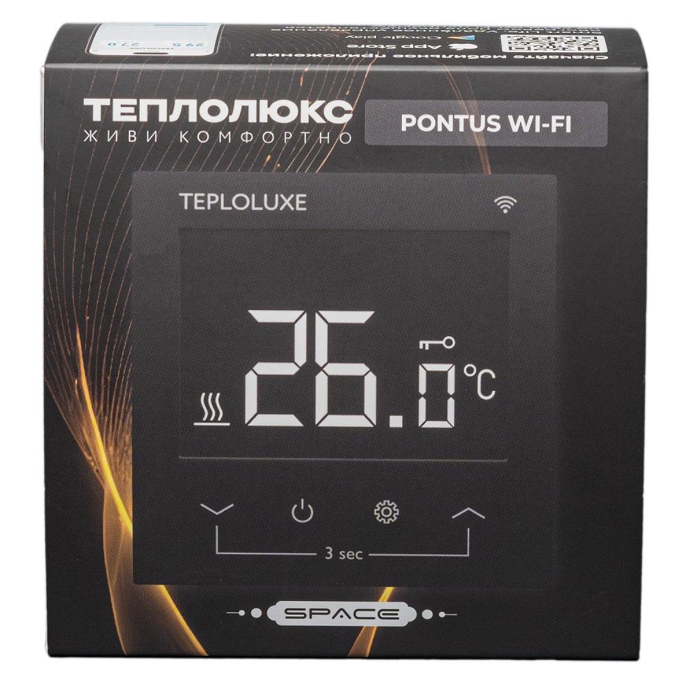 Терморегулятор электронный Теплолюкс Pontus wi-fi черный Space 100037059600