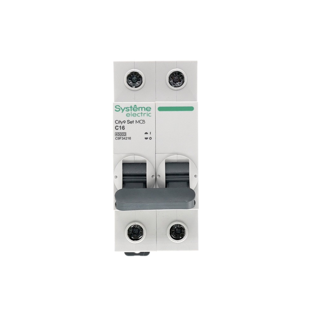 Выключатель автоматический двухполюсный 16А С 4.5kA 230В City9 Set Systeme Electric C9F34216