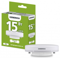 Лампа светодиодная T80 таблетка 15Вт 230В 4000К GX53 GENERICA IEK LL-T80-15-230-40-GX53-G