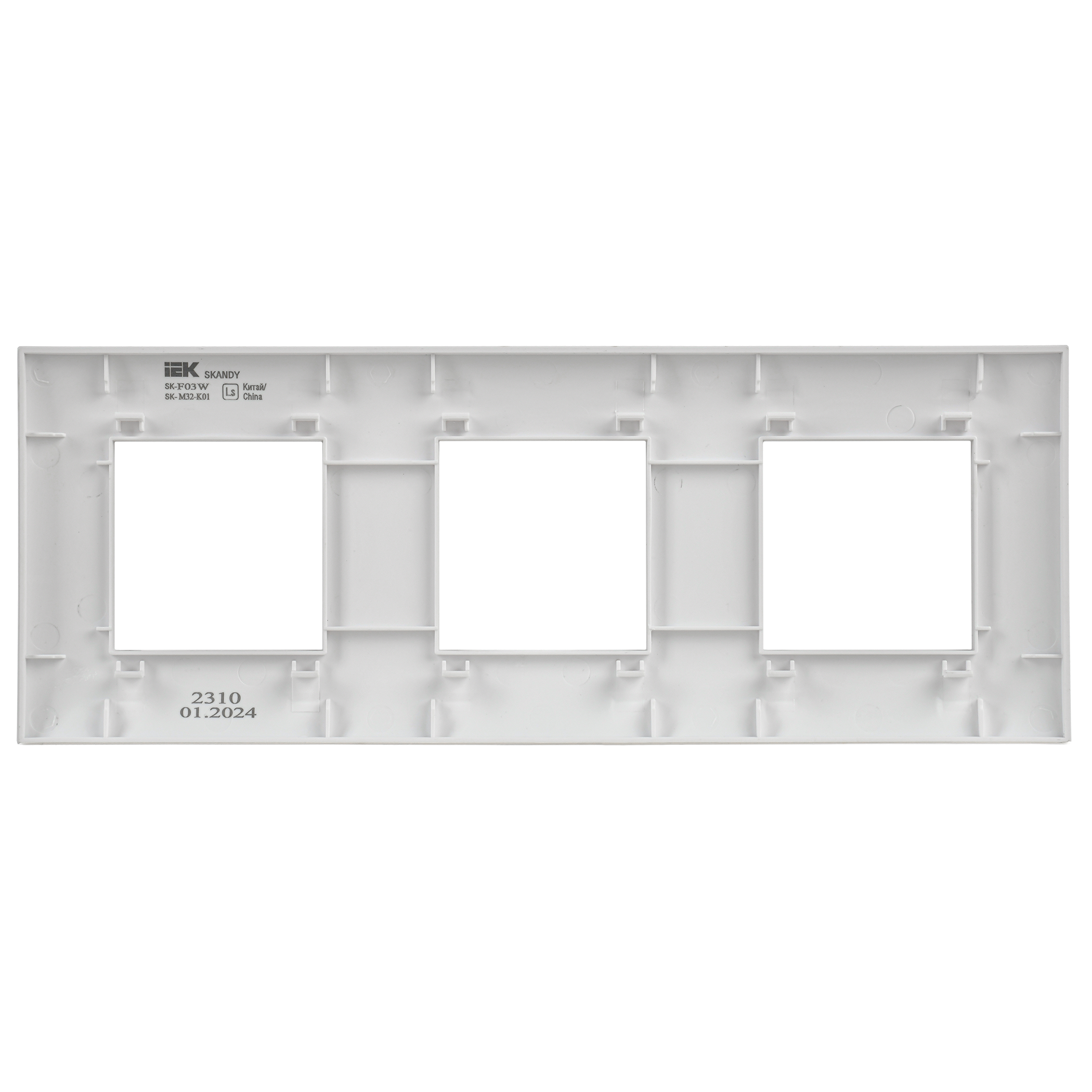 SKANDY Рамка 3-местная SK-F03W арктический белый IEK SK-M32-K01