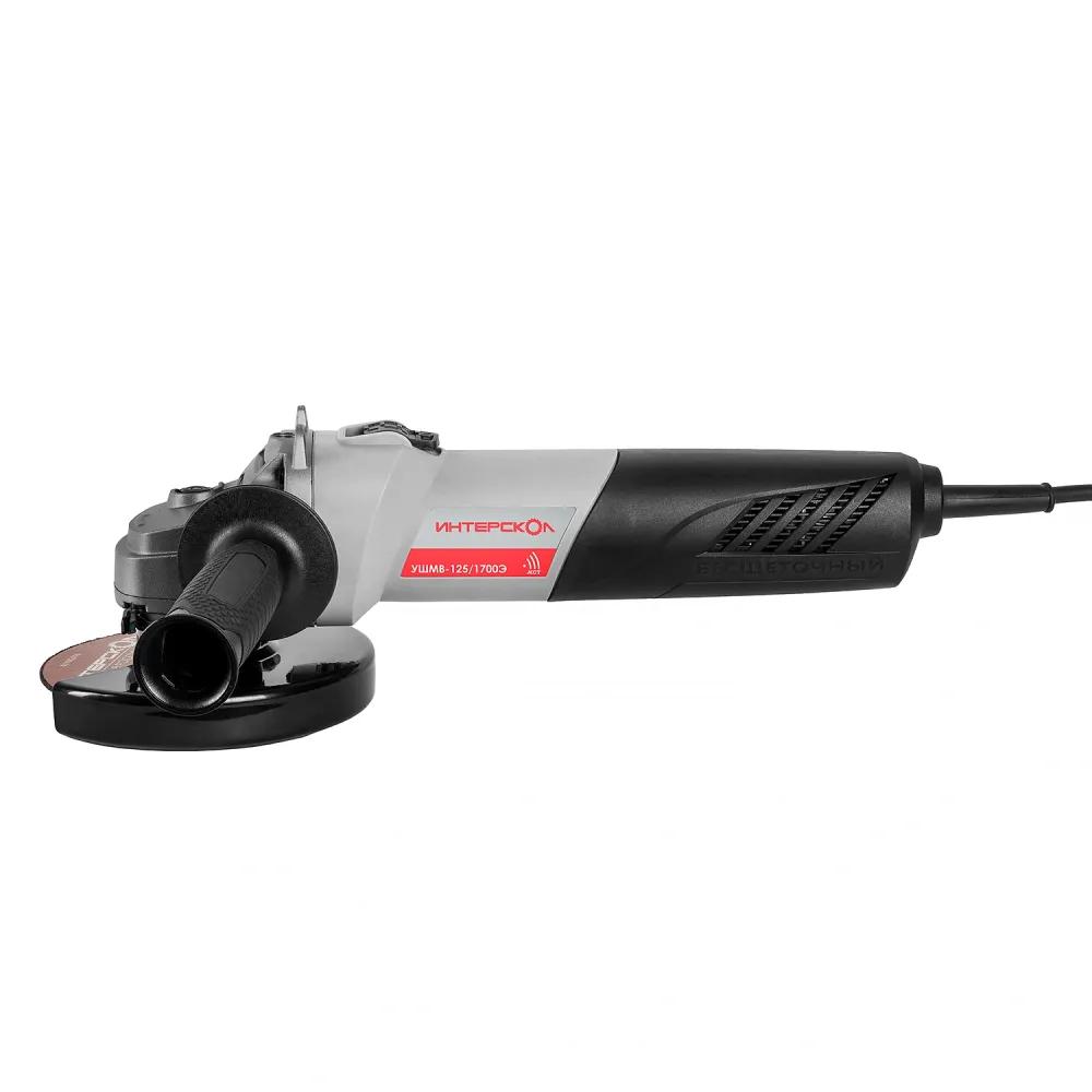 Угловая шлифмашина ИНТЕРСКОЛ УШМВ-125/1700Э, 1700 Вт, 125 мм, 10000 об/мин, в ящике (систейнере) МультиБОКС 150 (912.2.0.40) Интерскол