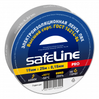 Изолента Safeline 19/25 серо-стальной SafeLine 12128