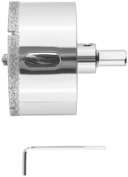 Коронка кольцевая по керамограниту, камню и кафелю алмазная с центровочным сверлом 68х67 мм FIT 16225