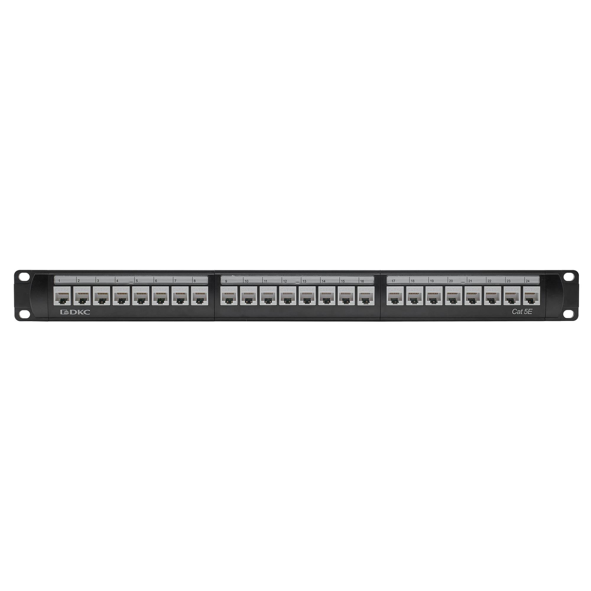 Патч-панель 19'',1U,CAT5E, 24 модуля RJ45, неэкранир ованная DKC RN5PPU24