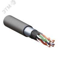 Витая пара TERACOM 5E F/UTP 4 пары solid OUT LDPE черный 305м EKF TRC-5EFTP-04PE-BK-OUT3