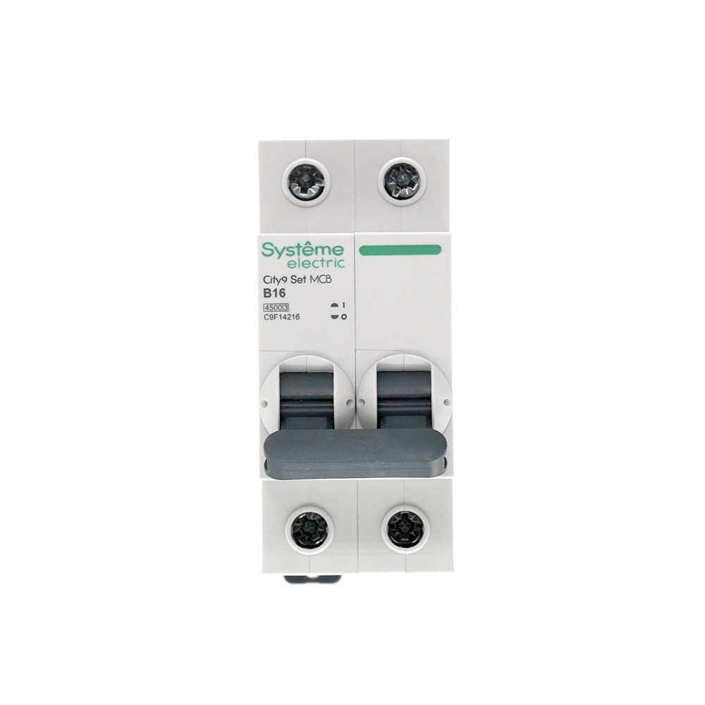 Выключатель автоматический двухполюсный 16А B 4.5kA 230В City9 Set Systeme Electric C9F14216
