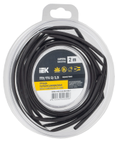 Трубка термоусадочная ТТУ нг-LS 3/1,5 черная (2м/упак) IEK UDR12-003-D15-002-K02-T