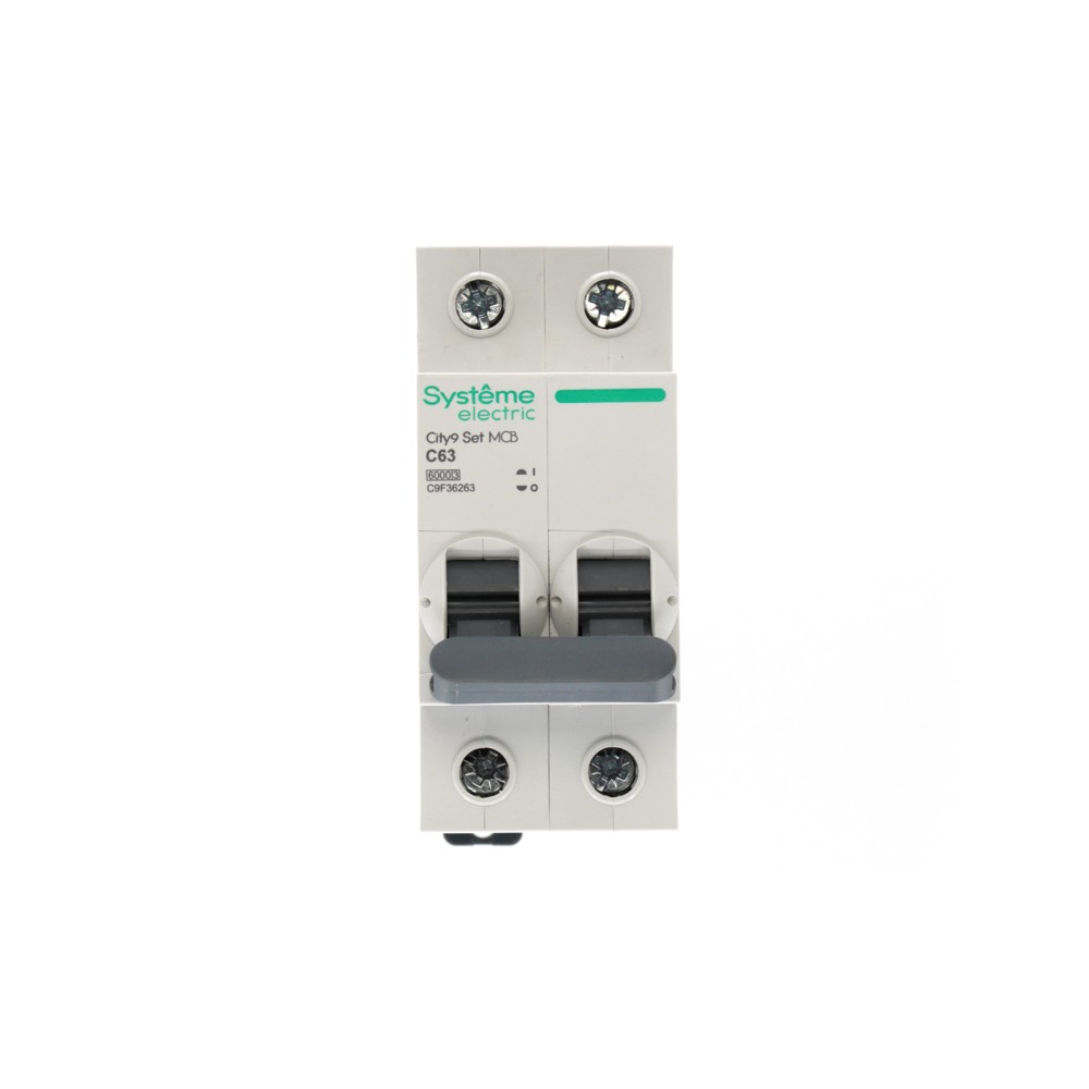 Выключатель автоматический двухполюсный (АВ) С 63А 2P 6kA 230В City9 Set Systeme Electric C9F36263