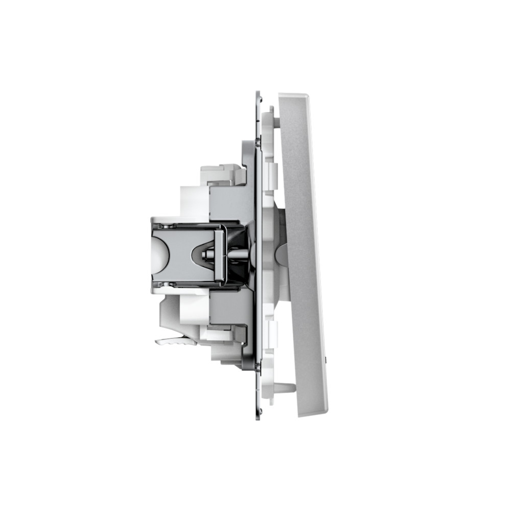 ARTGALLERY 1-клавишный ВЫКЛЮЧАТЕЛЬ с подсветкой, 10АХ, механизм, быстрозажимные клеммы, АЛЮМИНИЙ Systeme Electric GAL000313S