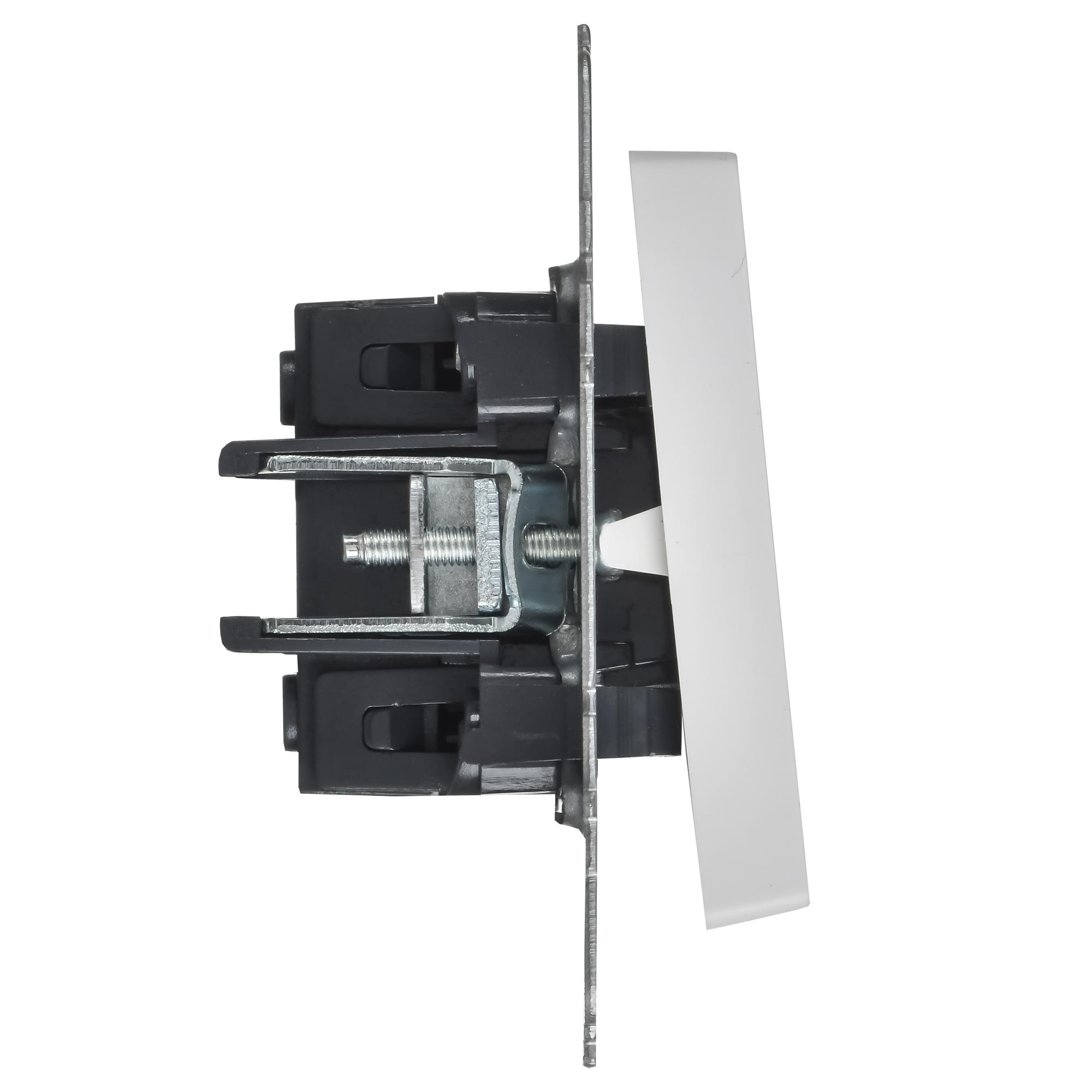 BRITE Выключатель 2-клавишный 10А ВС10-2-0-БрАБ арктический белый IEK BR-V20-0-10-K91